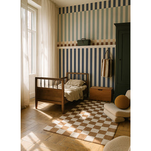 Papel de Parede Stripes happy 2 colours navy blue and mint – Dekornik – imagem 3
