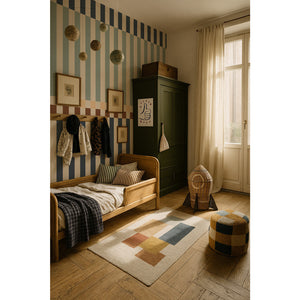 Papel de Parede Stripes happy 2 colours navy blue and mint – Dekornik – imagem 2