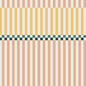 Papel de Parede Stripes happy cherry pink and sunny yellow – Dekornik – imagem 1