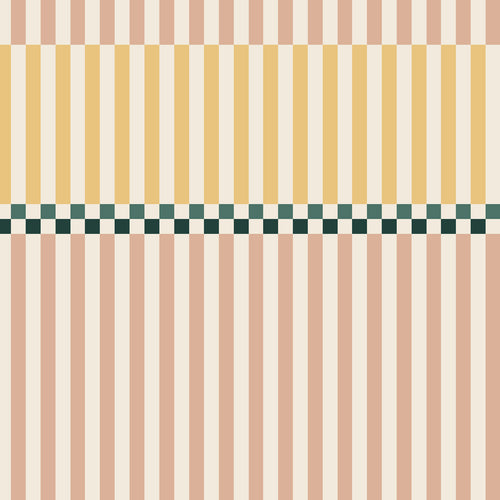 Papel de Parede Stripes happy cherry pink and sunny yellow – Dekornik – imagem 1
