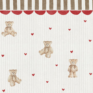 Papel de Parede Teddy bears with ornament – Dekornik – imagem 1