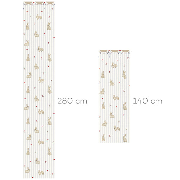 Papel de Parede Rabbits hearts with ornament – Dekornik – imagem 2