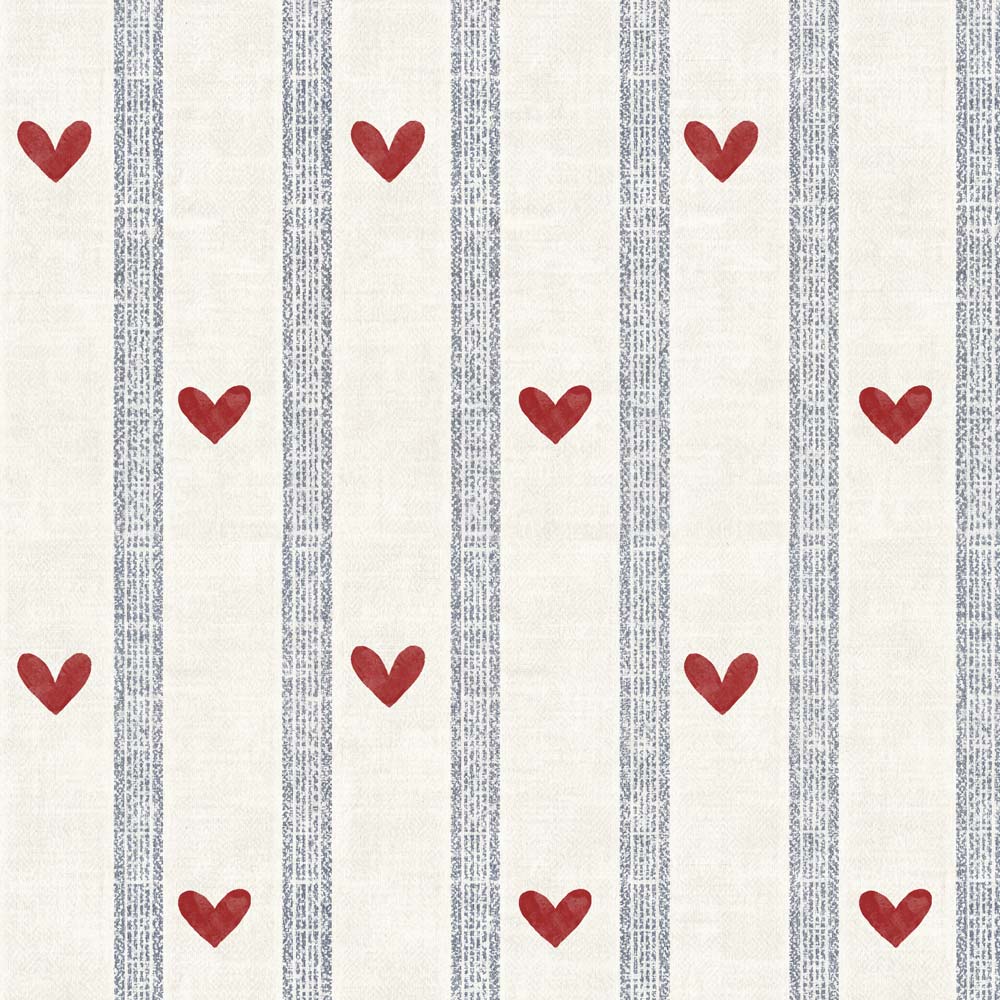 Papel de Parede Hearts and stripes morning – Dekornik – imagem 1
