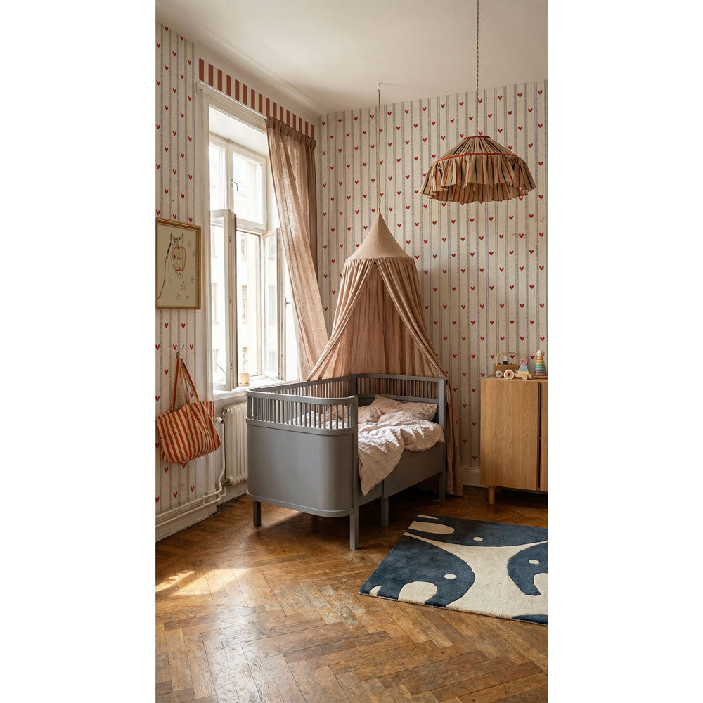 Papel de Parede Hearts and stripes morning – Dekornik – imagem 1