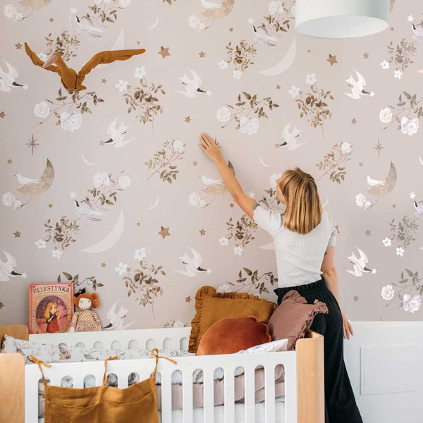 Papel de Parede Birds In The Night Sky – Dekornik – imagem 4