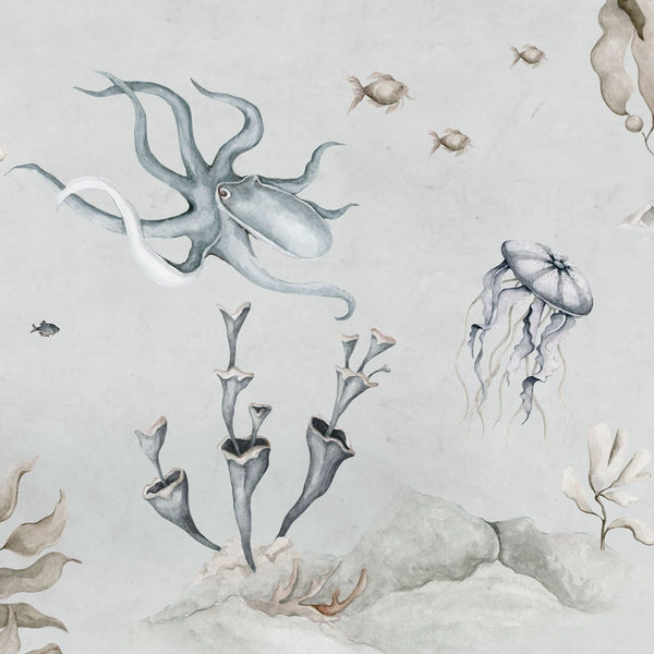 Papel de Parede Underwater World Grey – Dekornik – imagem 5
