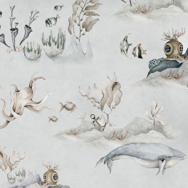Papel de Parede Underwater World Grey – Dekornik – imagem 4