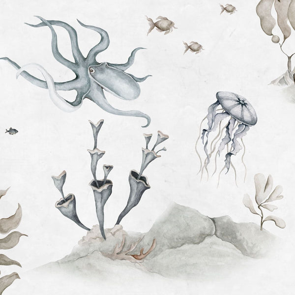 Papel de Parede Underwater World White – Dekornik – imagem 5