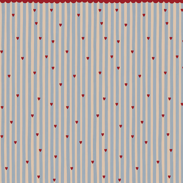 Papel de Parede French hearts stripes – Dekornik – imagem 4