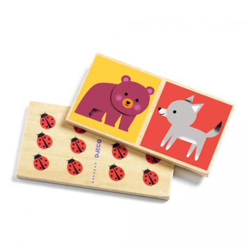 Domino Wood – Dominó de Madeira com Animais | Djeco