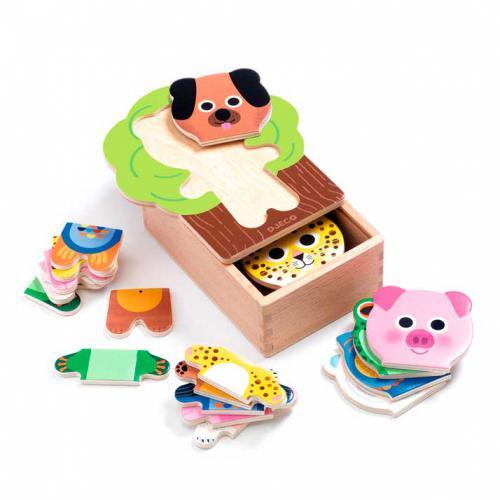 Djeco Arbramix – Puzzle Madeira p/ Completar Animais