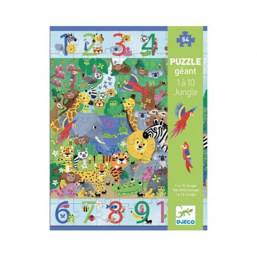 Djeco 1 a 10 Selva – Puzzle Gigante 54 Peças