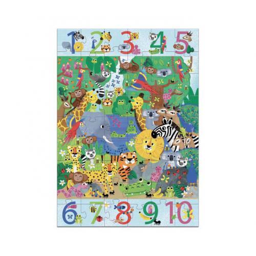 Djeco 1 a 10 Selva – Puzzle Gigante 54 Peças