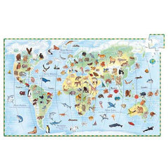 Djeco Animais do Mundo + Livro – Puzzle de Observação 100