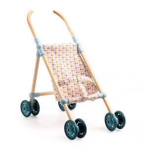 Djeco Little Cubes — Carrinho de Madeira para Bonecas, 44 cm