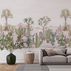 Mural Desert — Rosa Areia Sian Zeng — imagem de ambiente
