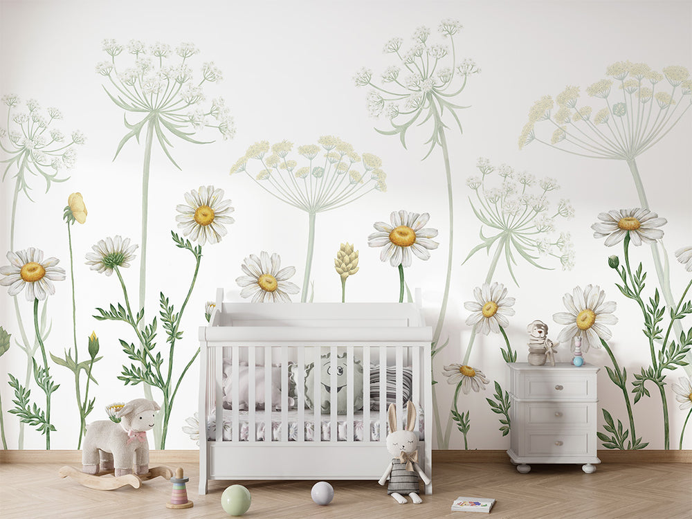 Mural Dazzling Daisies - White | Kikki Belle – Kikki Belle
