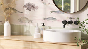 Papel de Parede Fish — Rosa Sian Zeng