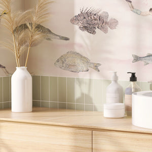 Papel de Parede Fish — Rosa Sian Zeng