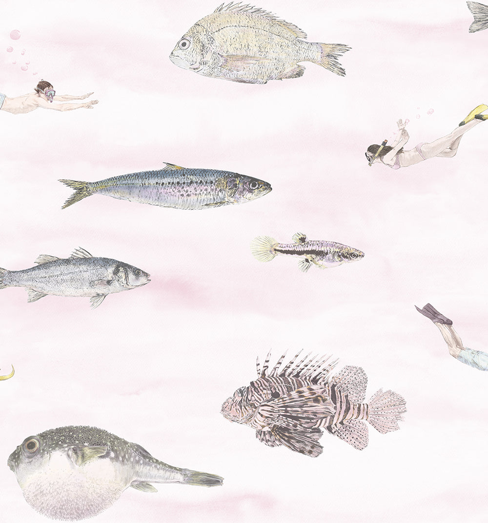 Papel de Parede Fish — Rosa Sian Zeng
