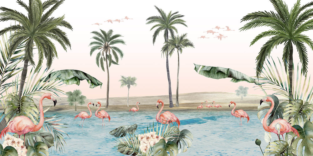 Mural Flamingo Oasis | Kikki Belle – Kikki Belle