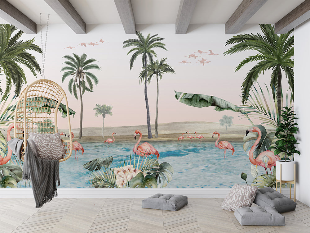 Mural Flamingo Oasis | Kikki Belle – Kikki Belle