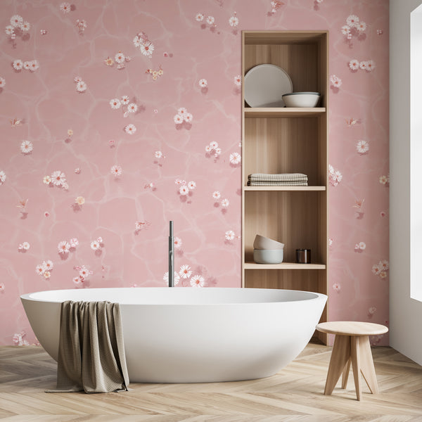 Mural Floral Bath — Rosa Blush Sian Zeng