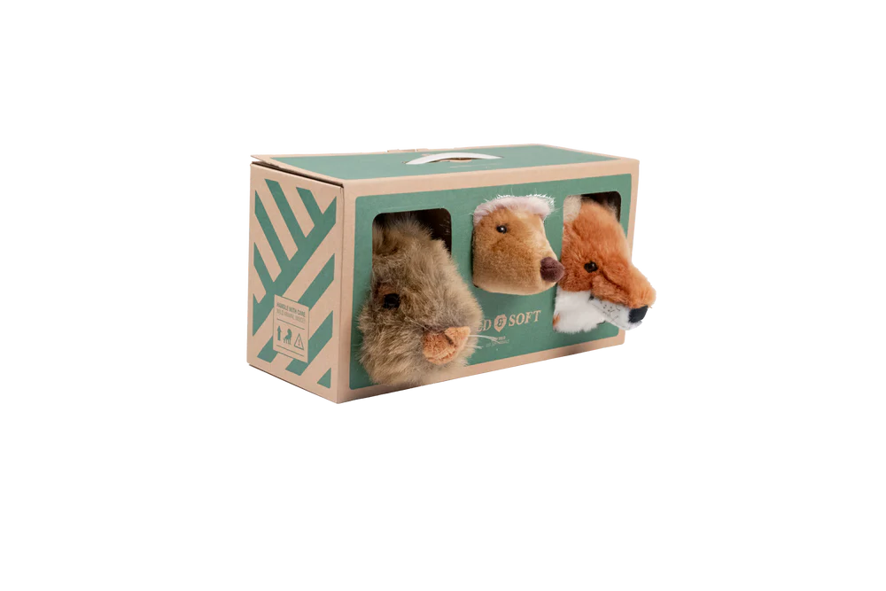 Conjunto Floresta de 3 Mini Cabeças – Wild & Soft