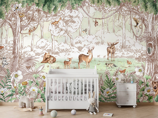 Mural Forest Friends | Kikki Belle – Spring
