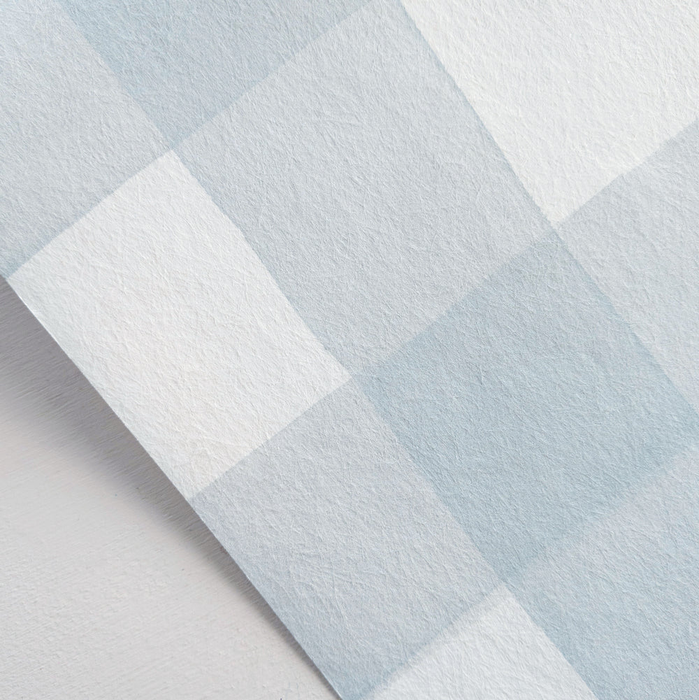 Papel de Parede Gingham — Azul Sian Zeng