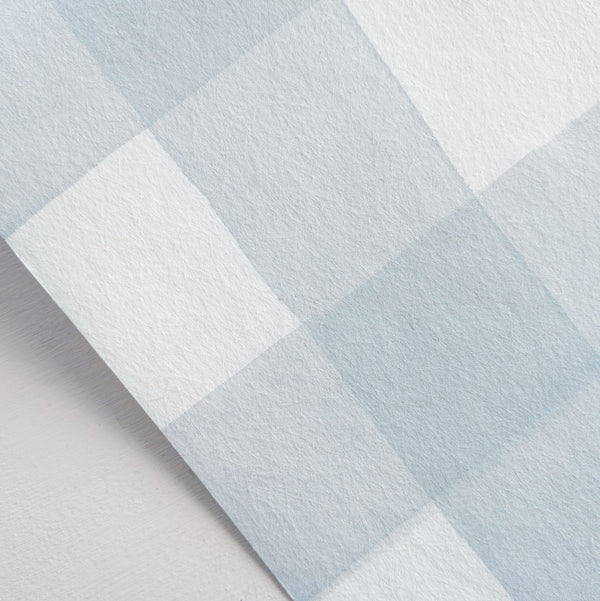 Papel de Parede Gingham — Azul Sian Zeng