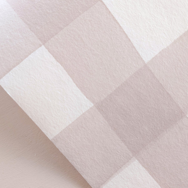 Papel de Parede Gingham — Castanho Sian Zeng