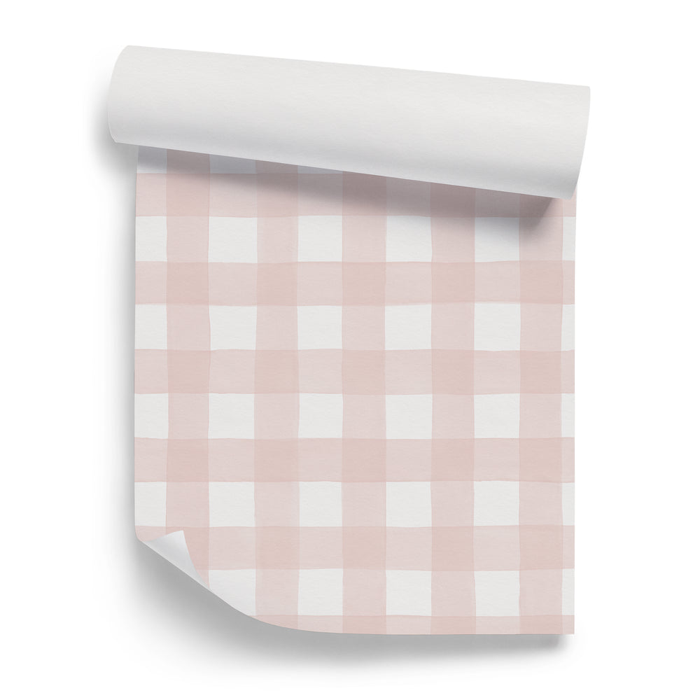 Papel de Parede Gingham — Rosa Sian Zeng