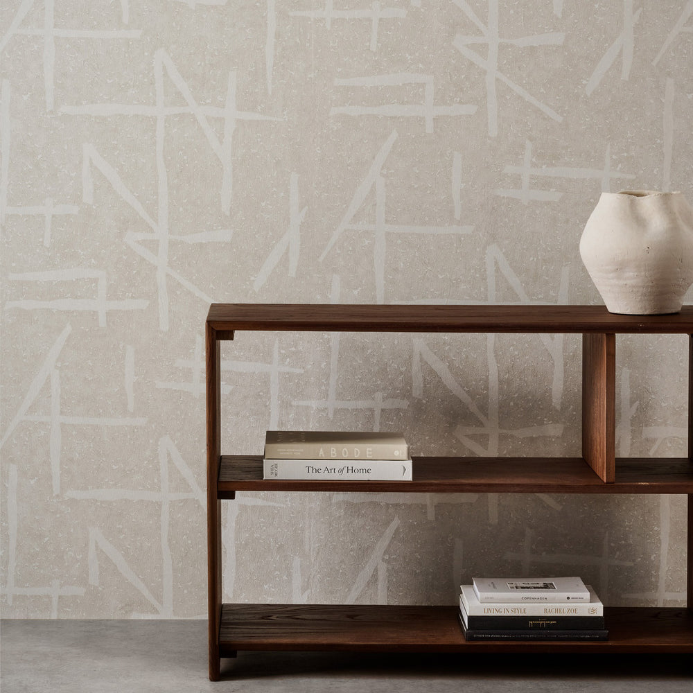 Papel de parede Harlequin Dolmens na cor Chalk/Porcelain