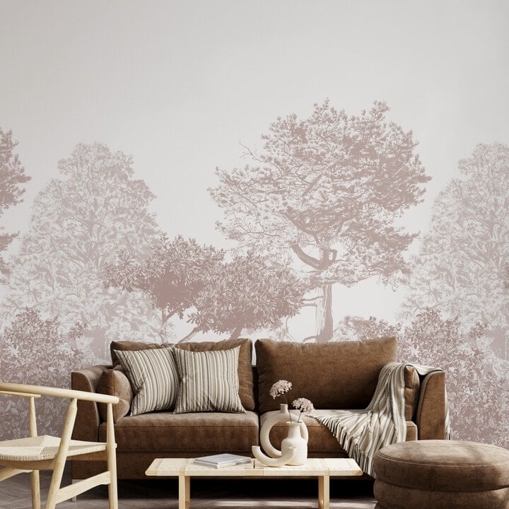 Mural Hua Trees — Castanho Sian Zeng — imagem de ambiente