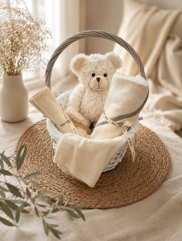 Baby Basket Bear White Bath – Bebe W – imagem 3