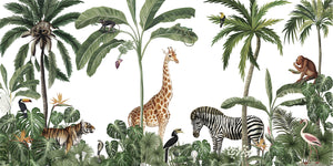 Mural Jungle Jive | Kikki Belle – White