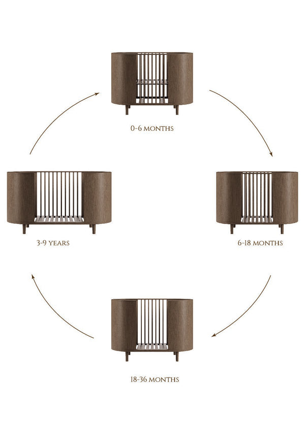 Berço Kai 70x120 - evolutivo — Smoked Oak — detalhe 6
