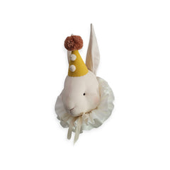Coelho de circo bege claro com chapéu amarelo – Love Me Decoration