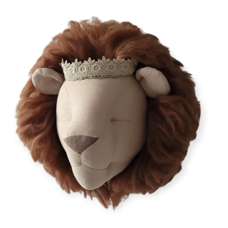 Leão bege com juba castanha – Love Me Decoration