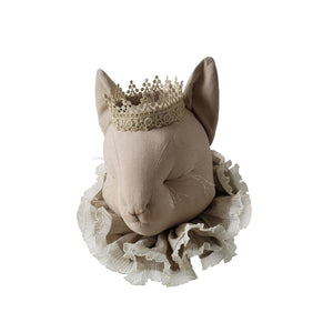 Gato bege com coroa Louis – Love Me Decoration
