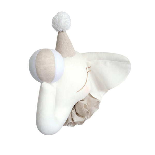 Elefante de circo creme com bege chapéu – Love Me Decoration