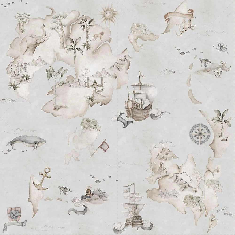 Papel de Parede Map Stories from the Sea – Dekornik