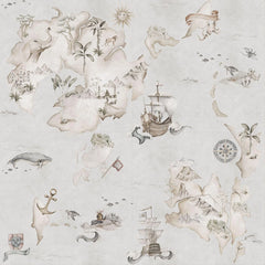 Papel de Parede Map Stories from the Sea – Dekornik