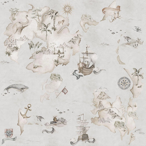 Papel de Parede Map Stories from the Sea – Dekornik