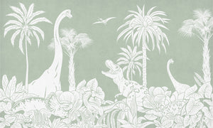 Mural Monochrome Dino | Kikki Belle – Green