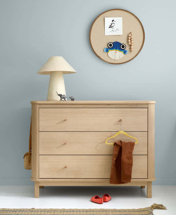 Cómoda infantil Wood - Carvalho - 3 gavetas – Oliver Furniture