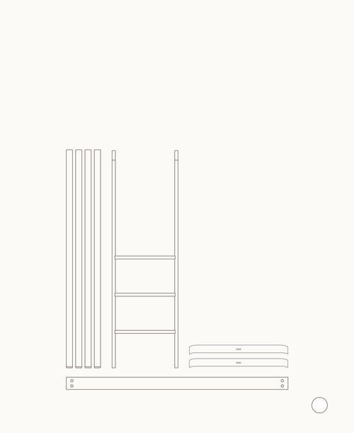 Kit Wood Mini+ Berço com Kit Júnior para Cama Loft Baixa – Oliver Furniture