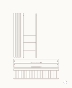 Kit Wood Mini+ Berço + Cama Júnior para Beliche Baixo – Oliver Furniture