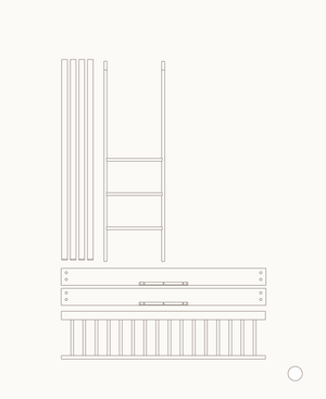 Kit Wood Mini+ Berço + Cama Júnior para Beliche Baixo – Oliver Furniture